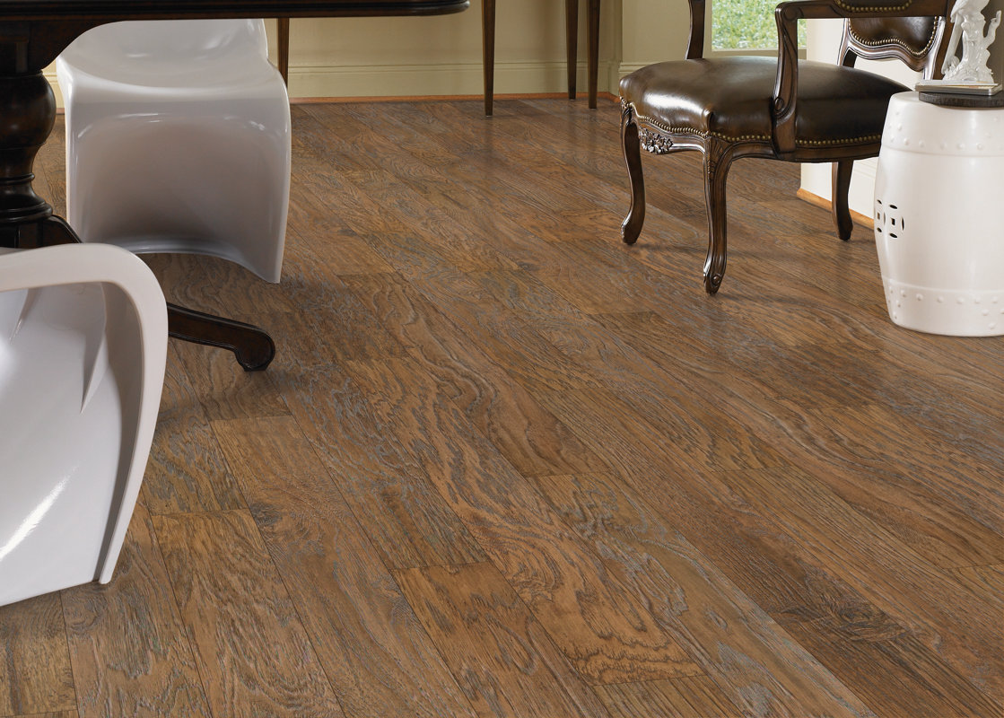 Mohawk Barfield 5" x 47" x 8mm Hickory Laminate Flooring in Rustic